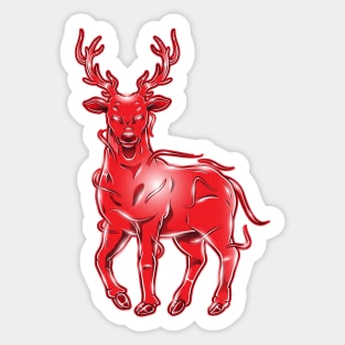 Redstag without lettering Sticker